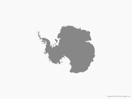Vector Map of Antarctica - Single Color | Free Vector Maps
